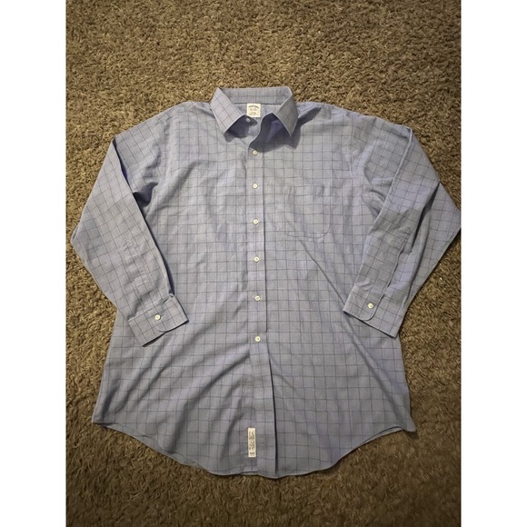 Brooks Brothers Other - Brooks Brothers Blue Dress Shirt Button-up Slim Fit 17.5-34 Slim Fit No Iron EUC